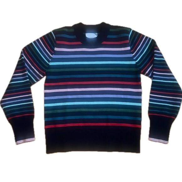 Addison Bay Knit Cypress Active Sweater Navy Stripe Size Large - Picture 4 of 11